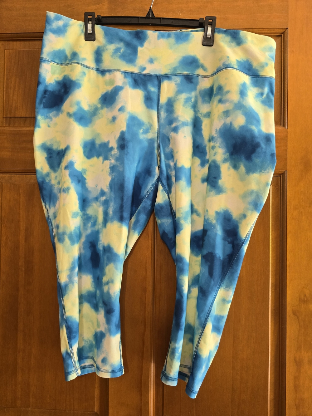 DSG Blue, Yellow and White Tie-Dye Capris